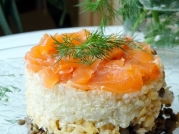 Amanida de Quinoa, llenties i salmó 