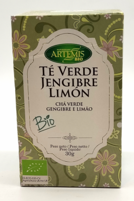 z TE VERDE GENGIBRE Y LIMÓN ARTEMIS BIO 20sobres